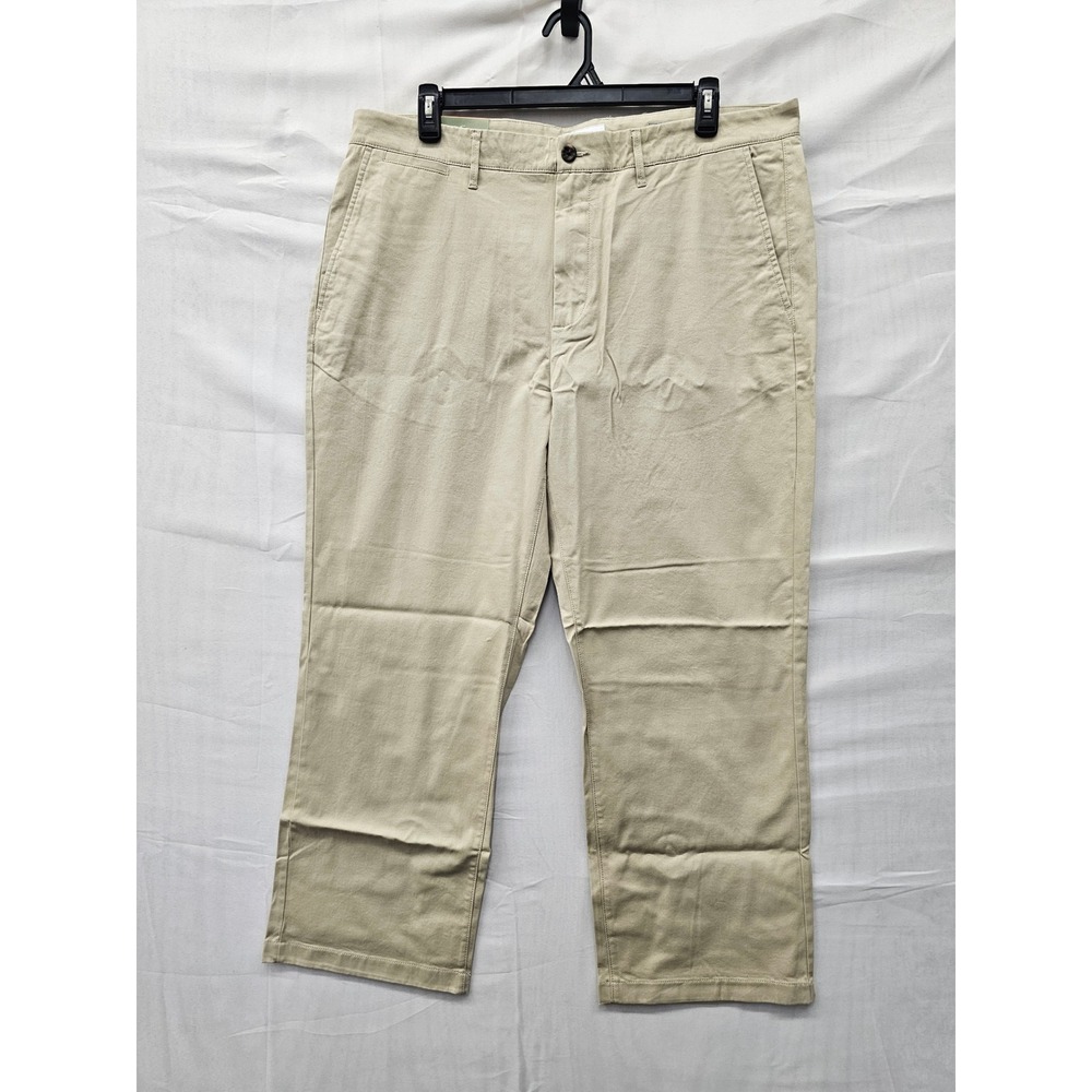 Goodfellow & Co Mens Relaxed Straight Chino Pants Tan Cotton Blend Size 40X30